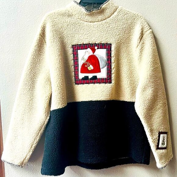 CROFT & BARROW C& B SPORT PRIMITIVE HOLIDAY CHRISTMAS SHERPA PULLOVER SIZE 1X - Picture 3 of 9